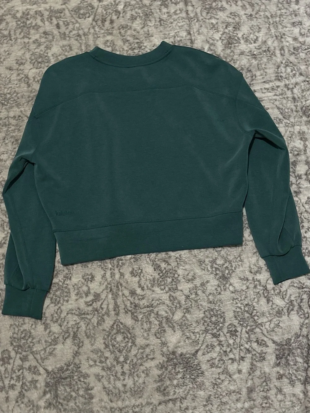 🐬Lululemon Softstreme Perfectly Oversized Cropped Crew in Storm Teal Sweatshirt